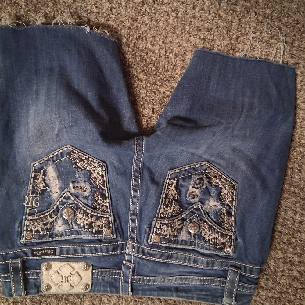 Miss Me Blue Boot Cut Jeans with Embroidery